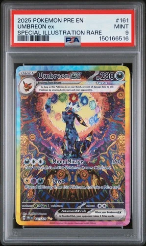 2025 POKEMON PRISMATIC EVOLUTIONS SPECIAL ILLUSTRATION RARE UMBREON EX PSA 9