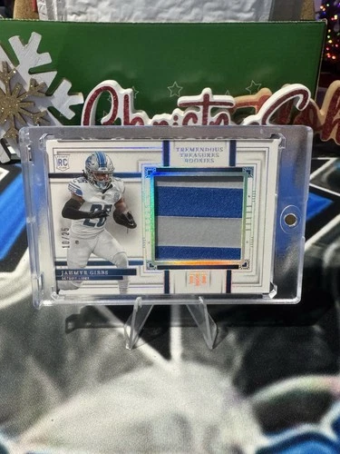 2023 Panini National Treasures - Rookie Jahmyr Gibbs Holo Silver /25 (MEM, RC)