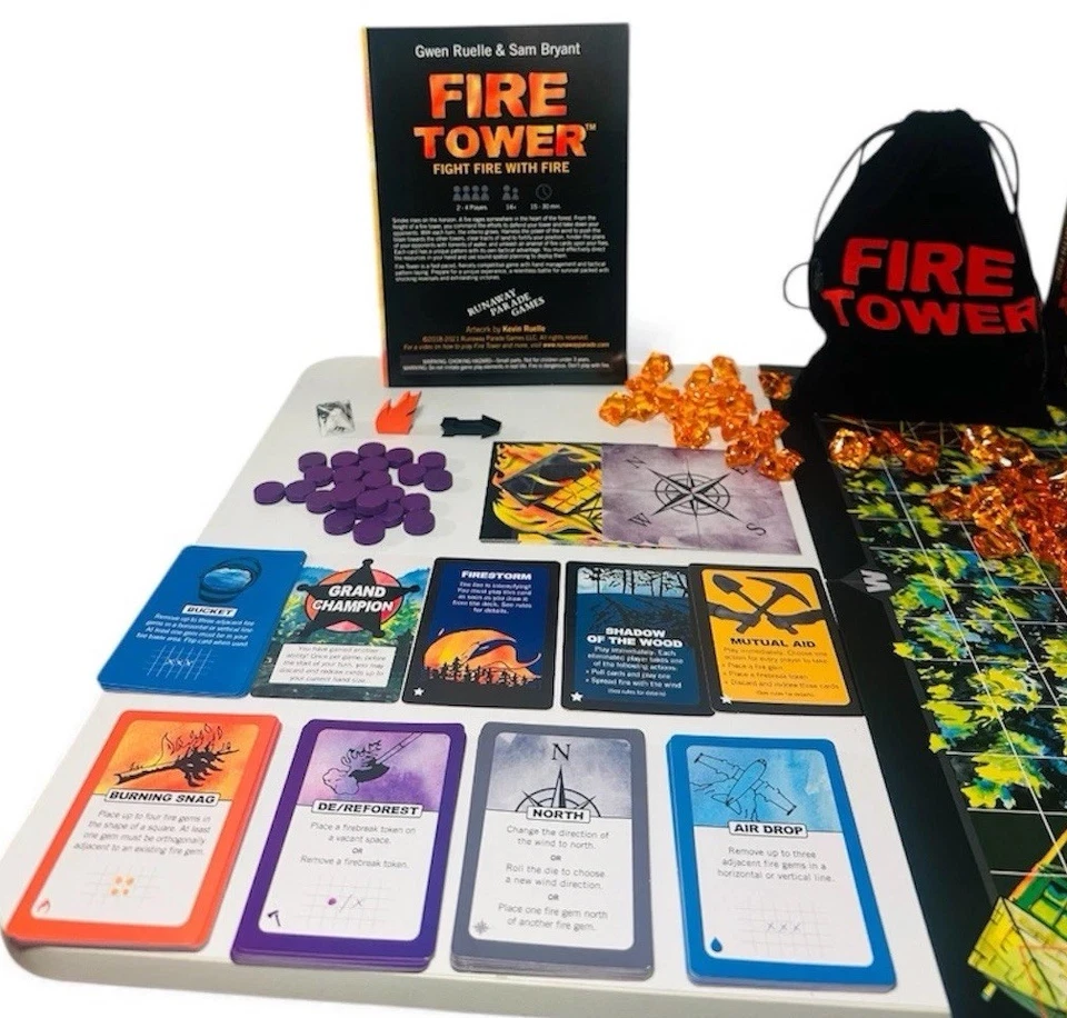 Fire Tower Board Game Fight Fire With Fire Runaway Parade Games 2018 COMPLETE - Image 4 of 4