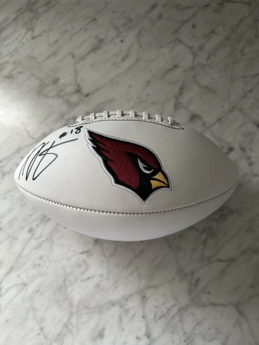 AJ GREEN ARIZONA CARDINALS AUTOGRAPH SIGNED WHITE LOGO FOOTBALL WITNESS COA