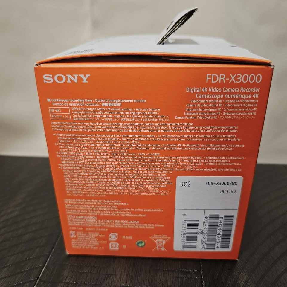 SONY Wearable Action Cam FDR-X3000 NEW - Image 3 of 4