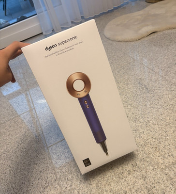 Dyson Supersonic HD08 Haartrockner Blau mit Diffusor und Aufbewahrungsbox