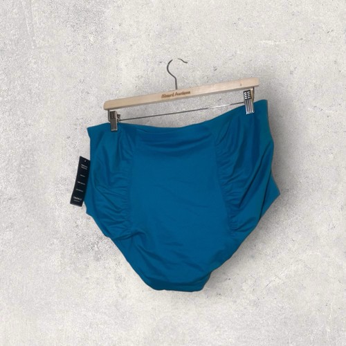 Torrid High Rise Ruched NWT Size 2 Blue Swim Bottom - Picture 4 of 9
