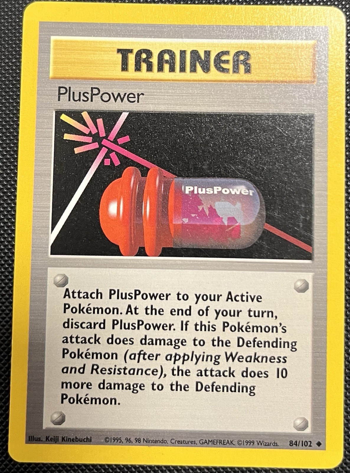 Pokémon PlusPower 84/102 Base Set 1999 Trainer Card Vintage WOTC MP