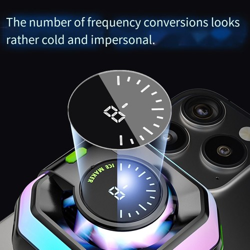 Customizable RGB Lighting Mobile Phone Cooling Fan with Temperature Display - Zdjęcie 4 z 23