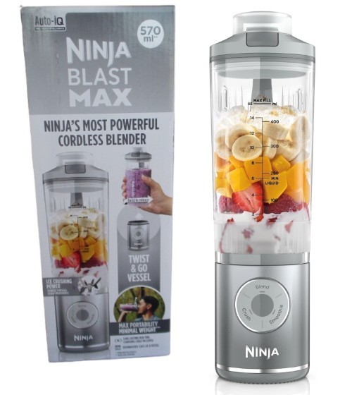 Ninja Blast Max Cordless Blender 570ml Auto IQ Ice Crushing Portable BNIB