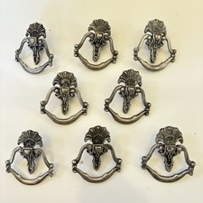 Vintage Keller Brass Co F225 F226 Lot Of 8 Drawer Pulls Handles Knobs