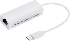 USB-C to Ethernet Adapter, High-Speed Network for Type-C Devices, White