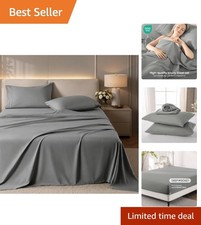 Cooling  Breathable Queen Sheet Set - 4 Pieces, High Thread Count Comfort