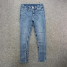 Seven7 Jeans Womens 10 Blue Skinny Stretch Denim Mid Rise Zip Fly Ankle Classic