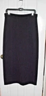 ST. JOHN CLASSIC BLACK SANTANA WOOL EVENING SKIRT SIZE 10 WITH BACK KICK PLEAT