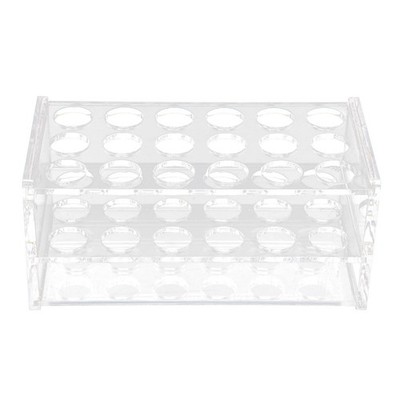 Centrifuge Tube Holder Acrylic Rack, 17mm Tubes 18 Holes Transparent Storage