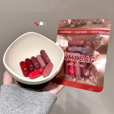8 Farben für Mini Lippenstift Kapsel Set Matt Lebendig Täglich Tragen 12x10x1c - Bild 1 von 4