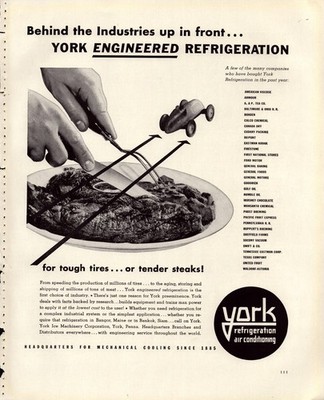 York Refrigeration Magazine Ad 1930s Industrial Cooling Art