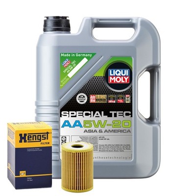 Motoröl 5W20 LIQUI MOLY Spezial Tec Aa 5L+HENGST Ölfilter