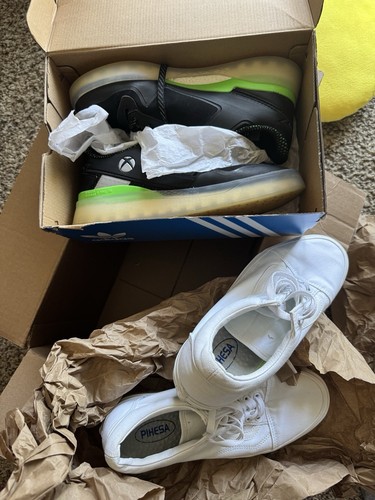 two pairs size 9 adidas vans not ON Cloudmonster hoka one one new balance rebel