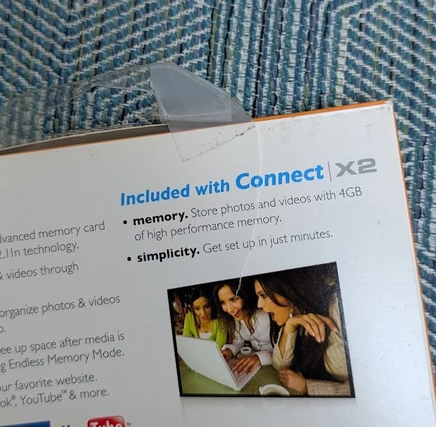 Eye-Fi 4GB + Wi-Fi Connect X2 Wireless Photo & Video Uploads SDHC SD Card Sealed - Image 2 of 2