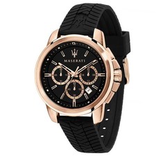 Orologio Uomo Maserati Successo Silicone Nero R8871621012 NUOVO E ORIGINALE