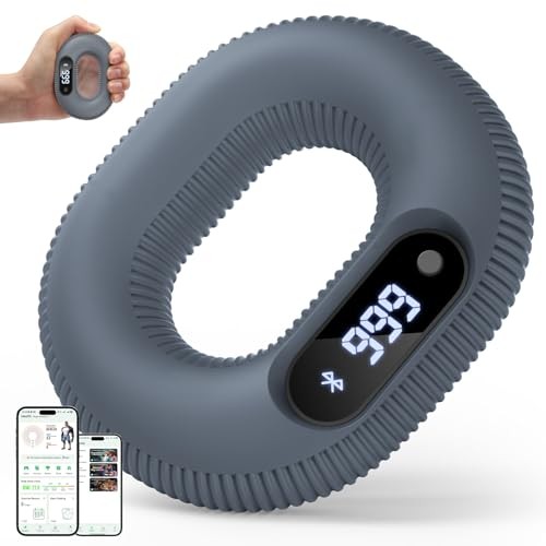 JACKBOOM SMART GRIP STRENGTH TRAINER BLUETOOTH APP SQUEEZE - SJ200-GRAY