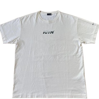 KITH x Columbia Off-White T-Shirt Herren M Black Collab Logo Neu