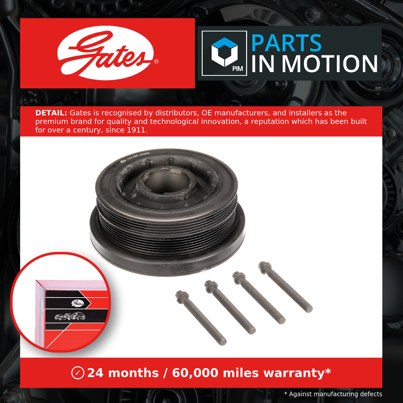 GATES TORSIONAL VIBRATION DAMPER KIT - TVD1050A - Image 16
