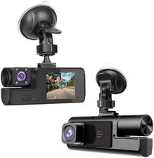 1080P Dual Dash Camera for Car Front and Inside Dashcam Security Black