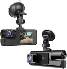 1080P Dual Dash Camera for Car Front and Inside Dashcam Security Black