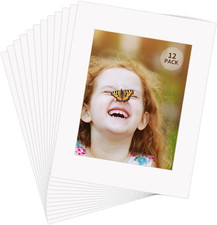 11X14 White Picture Mats with Core Bevel Cut Frame Mattes for 8X10 Pictures -...