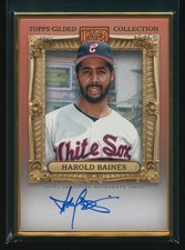 Harold Baines 2024 Topps Gilded Collection Rose Gold Framed /50 HOF Auto
