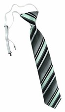 TigerTie Kinderkrawatte in mint silber grau w...