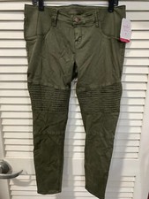 Ingrid & Isabel Womens Maternity Small Olive Green Jegging with Side Panels New