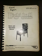 Bally Midway EIGHT BALL CHAMP Original Pinball Manual with Schematics