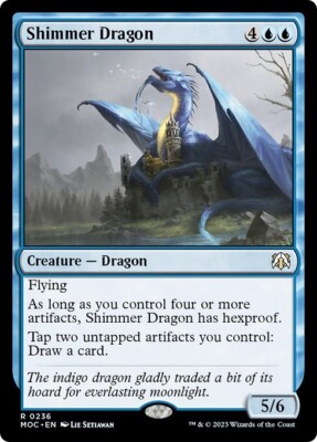 SHIMMER DRAGON mtg NM-M Commander March of The Machine 1 Rare