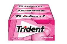 Trident Bubblegum Sugar Free Gum,12 Packs of 14 Pieces (168 Total Pieces) 