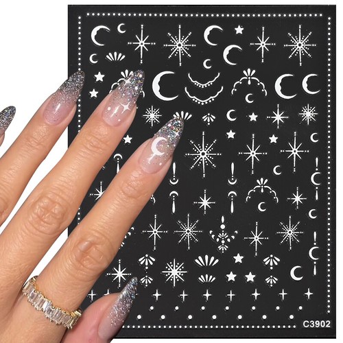 Deslizadores para arte en uñas 3D/5D pegatinas para uñas decoración calcomanías hágalo usted mismo manicura oro plata - Imagen 10 de 75