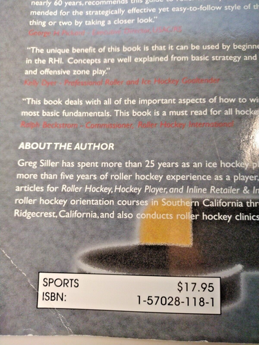 Roller Hockey by Siller, Skills and Strategies for Winning On Wheels Pre-owned - Picture 9 of 11