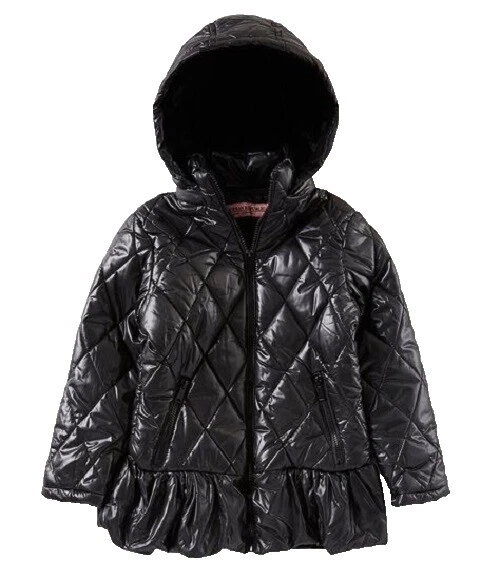 Abrigo negro talla 14 todas las estaciones de Niñas