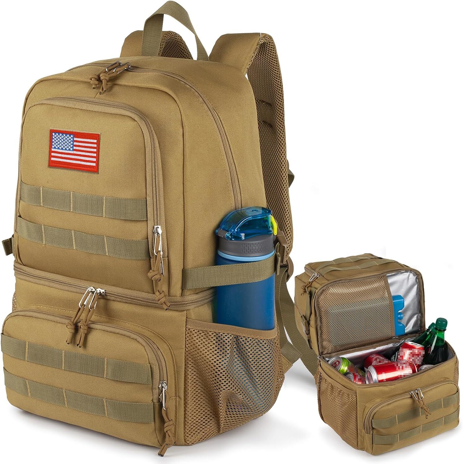 Backpack With Dual Compartments Large Lunch Bag