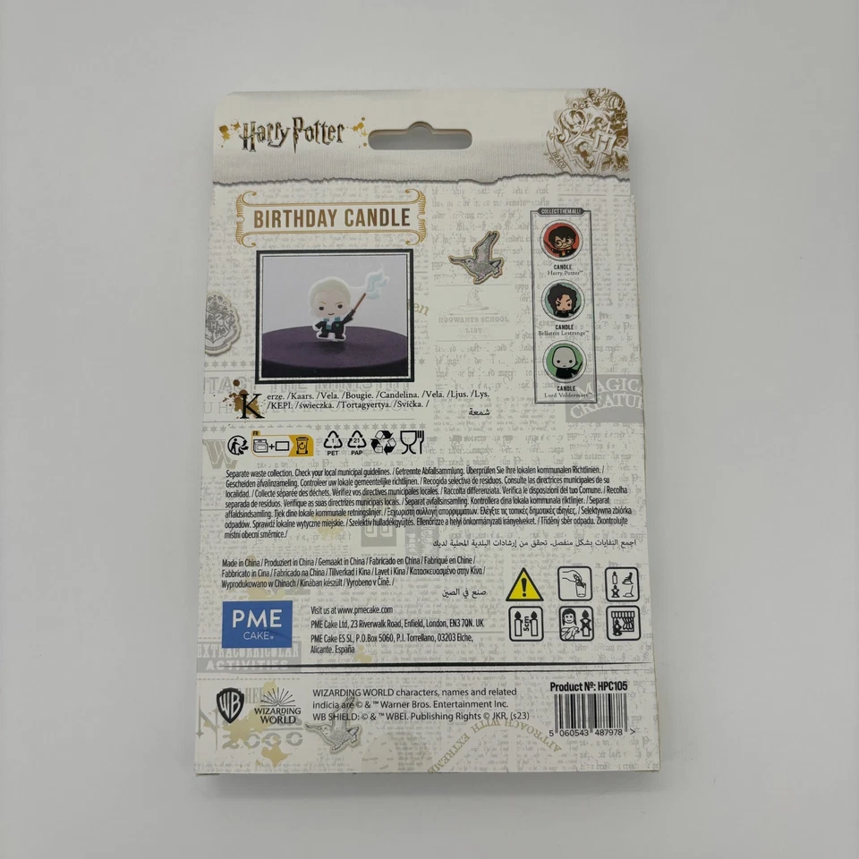 Vela de Cumpleaños Harry Potter, Draco Malfoy, Cupcake Decoración de Pasteles Fiesta NUEVO Foto 2 de 2