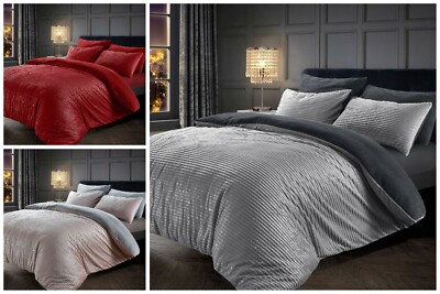 Cord weich warm Teddy Glitzer Bettdecke Quilt Cover Schlafzimmer Bettwäsche Set alle Größen