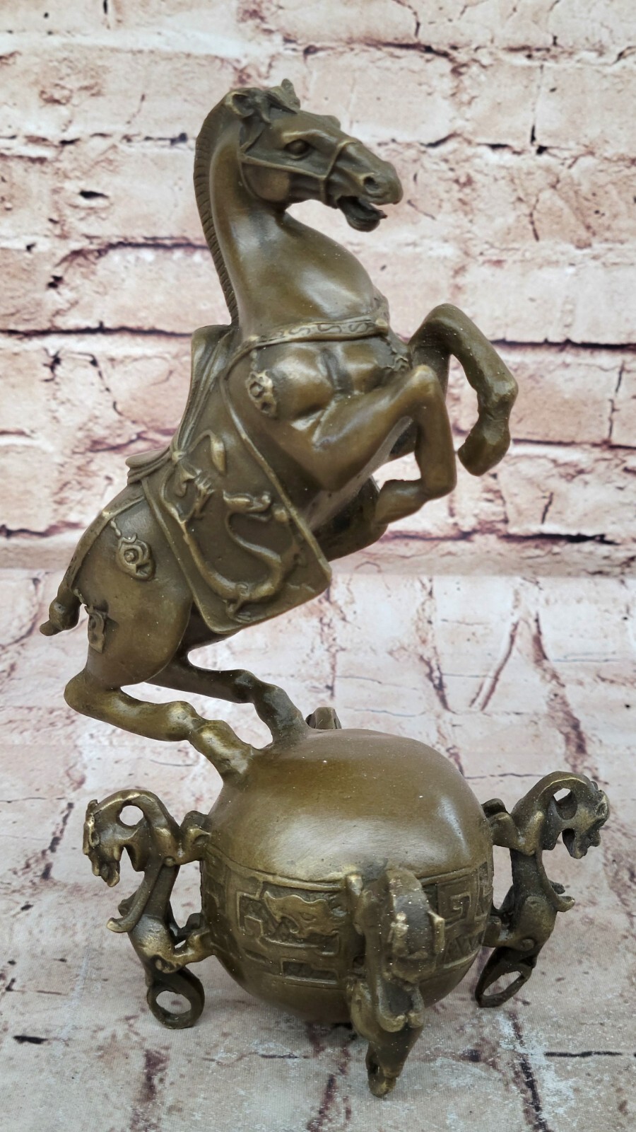 Handcrafted Bronce Escultura Venta Caballo" Tang "Clásico Chino Maravilloso