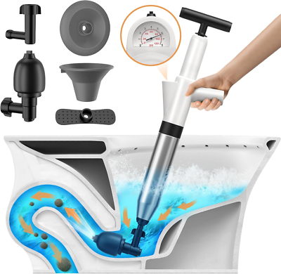 #ad #ad Toilet Plunger Drain Clog Remover High Pressure Air Drain Blaster with Real... $39.95