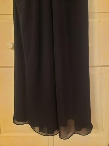 Mori Lee Navy Blue Full Length Bridesmaid Mother of the Bride Formal Dress Sz 2 - Picture 8 of 8