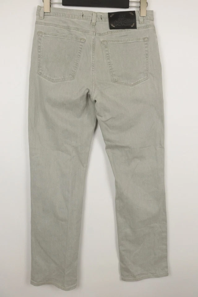 JUST CAVALLI Beige Denim Straight Fit Stretch Regular Jeans Size 35 / 49 - Image 3 of 4