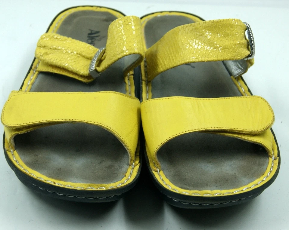 Alegria Lite Karmen 女式凉鞋 9 码黄色皮革拖鞋 — 第 4/4 张图片
