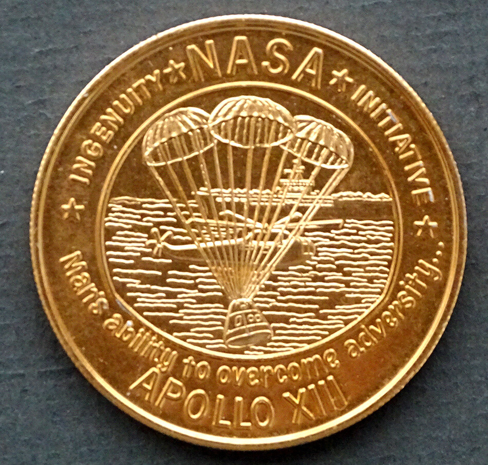1970 Original APOLLO XIII NASA MISSION Vintage MARDI GRAS DOUBLOON