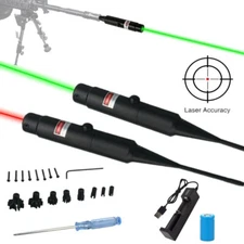 Red Green Dot Laser BoreSighter Bore Sight Kit for .22 to .50 Caliber Rifles Gun