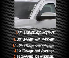 Be Savage Not Average 22 Windshield Decal Sticker Turbo Diesel Jdm Car Truck