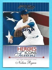 NOLAN RYAN 2002 Studio Heroes Icons Texans #HIT2 Rangers HOF'er #d 026/100