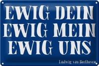 Blechschild Spruch 30X20 Cm Ewig Dein Ewig Mein Ewig Uns Deko Schild Tin Sign